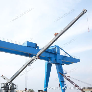 OUCO custom 1t30m folding boom marine crane 360 degree full rotation